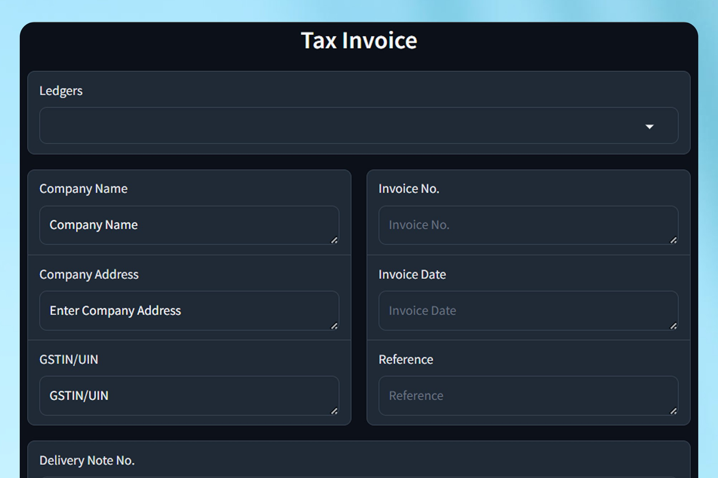 Invoice Utility for Tally
